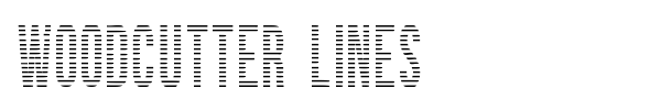 Woodcutter Lines font preview